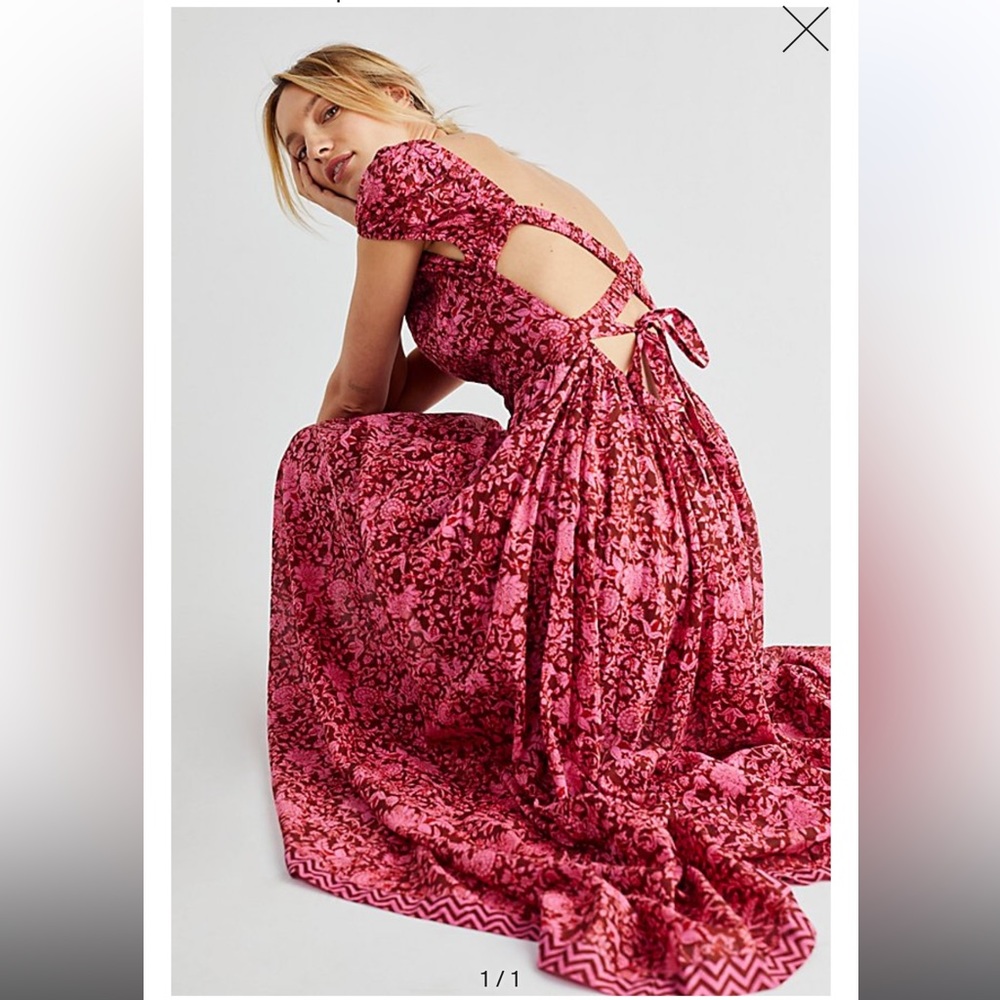 NWT FREE PEOPLE RARE-  UltraViolet Raspberry Combo Dress - Picture 2 of 8
